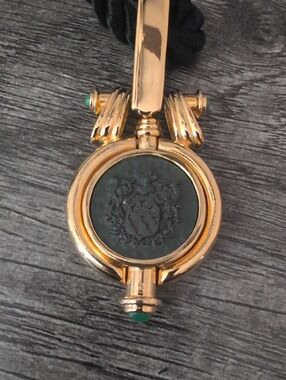 Vintage Tova Beverly Hills perfume pendant, gold tone